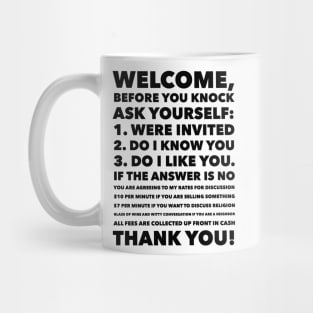 New Parent Life Hack- Sign to Hang at Your Front Door- Snark Mug